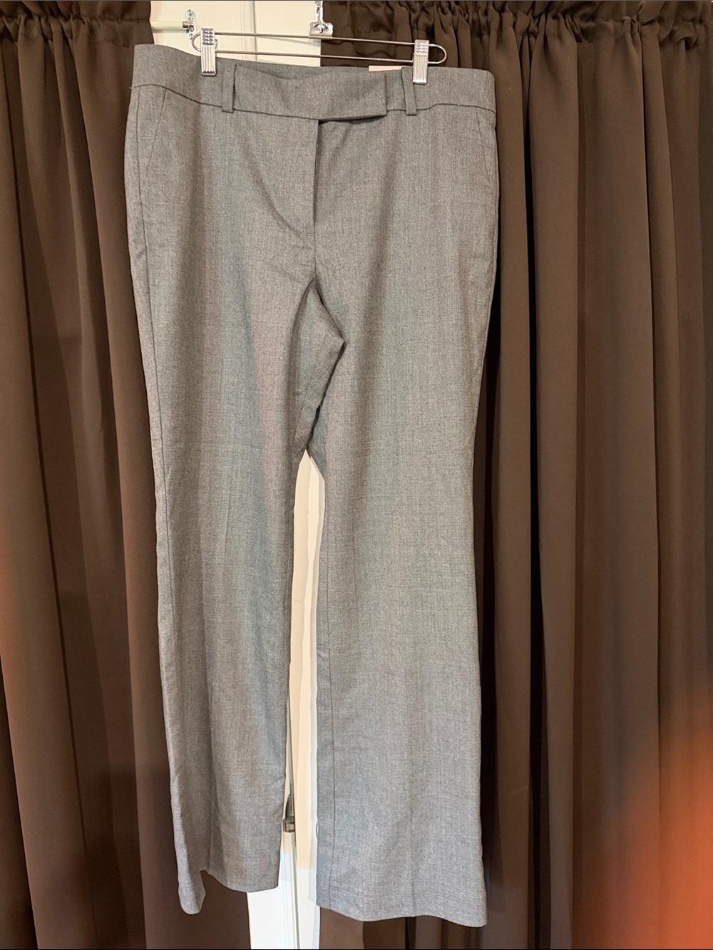 Ann Taylor Signature Trouser 12P Gray Dress Pants